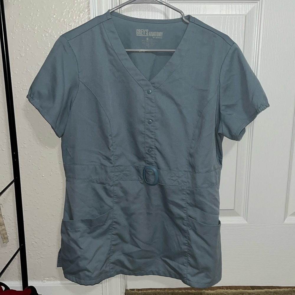 Women’s Grey’s Anatomy by Barco blue scrub top size medium
